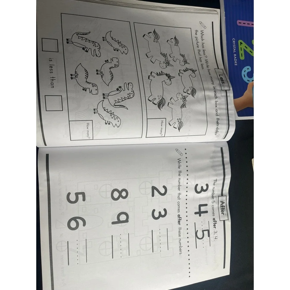 Scholastic Pre-K & Kindergarten Math Writing Workbook Bundle Ages 3-7 Set of 3